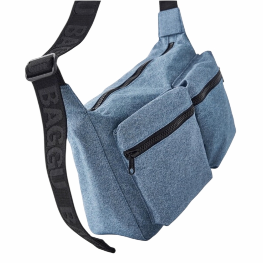 *NWT* BAGGU Medium Cargo Crossbody In Digital Denim - Picture 10 of 10